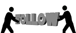 follow, figure, silhouette