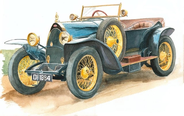 Free bugatti watercolour vetaren illustration