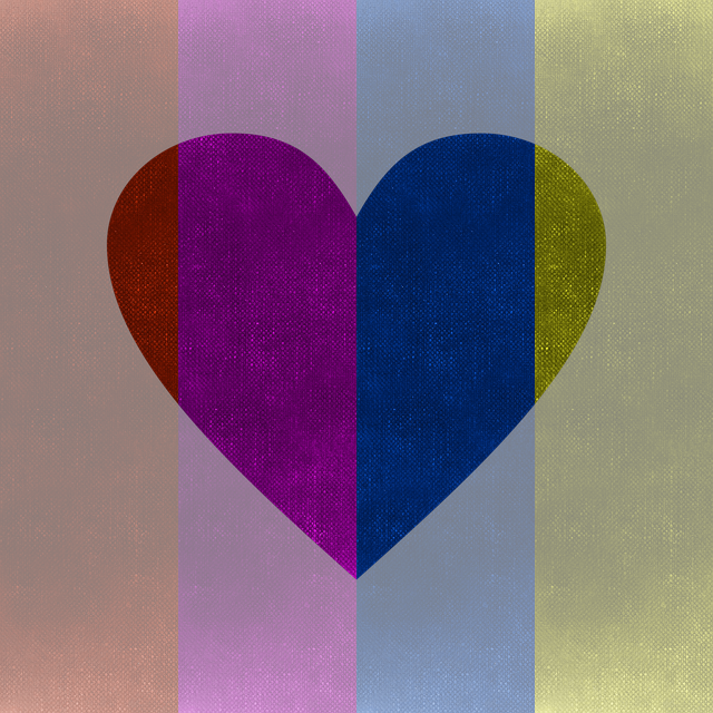 Free background multicoloured heart illustration