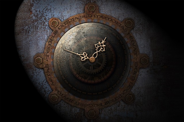 Free moon clock lunar time full moon illustration