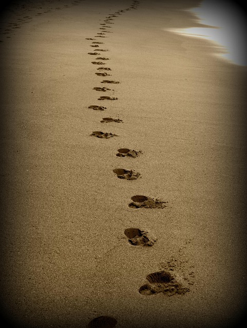 Free Footprints Sand photo and picture