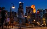 minneapolis, skyline, night