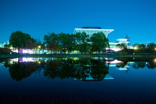 Free Night View Reflection photo and picture