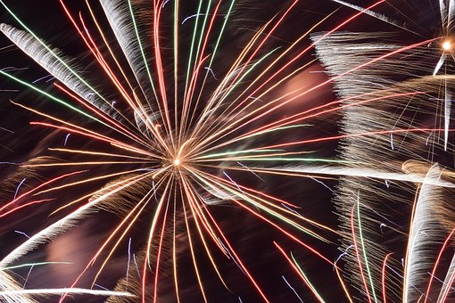 Free Fireworks Red photo and picture