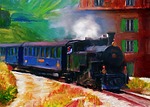 train, art, artist