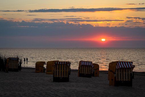Strandkorb Sonnenuntergang sdatec.com