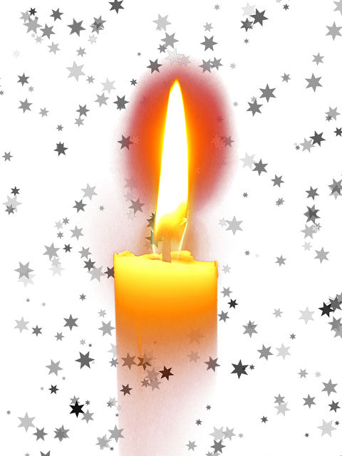 Free christmas candle fixed illustration