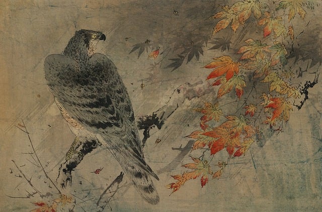Free vintage japanese watercolour illustration