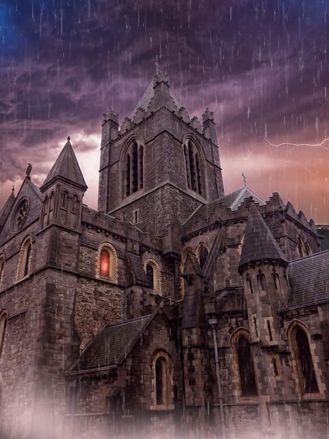 Free cathedral haunted cathedral haunted house illustration