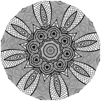 Free Mandala Line Art illustration and picture