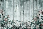 roses on wooden wall, playful, roses