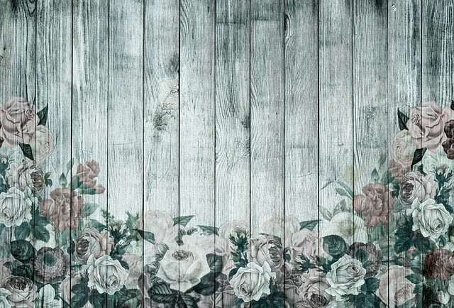 Free roses on wooden wall playful roses illustration
