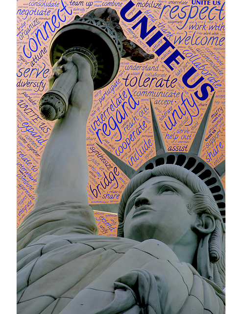 Free unite us statue illustration