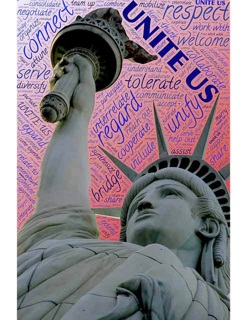 Free unite us statue illustration