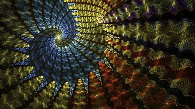 Free fractal spiral colorful illustration