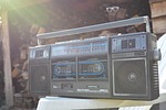 cassette player, radio, retro