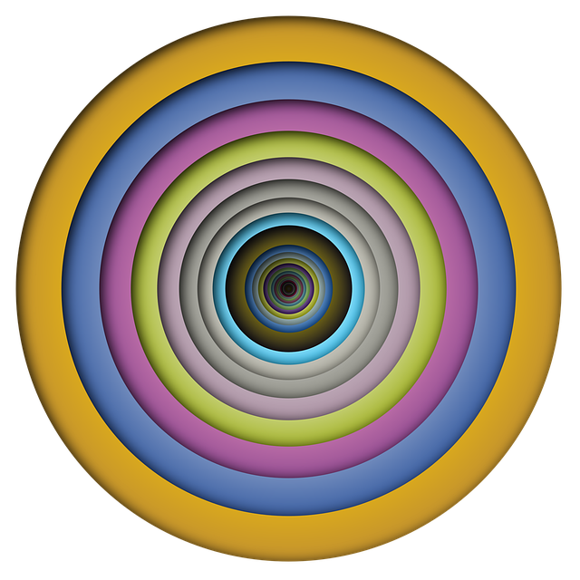 Free circle abstract geometric vector