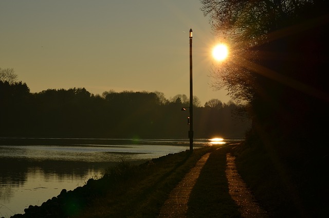 Free Channel Sunset photo and picture