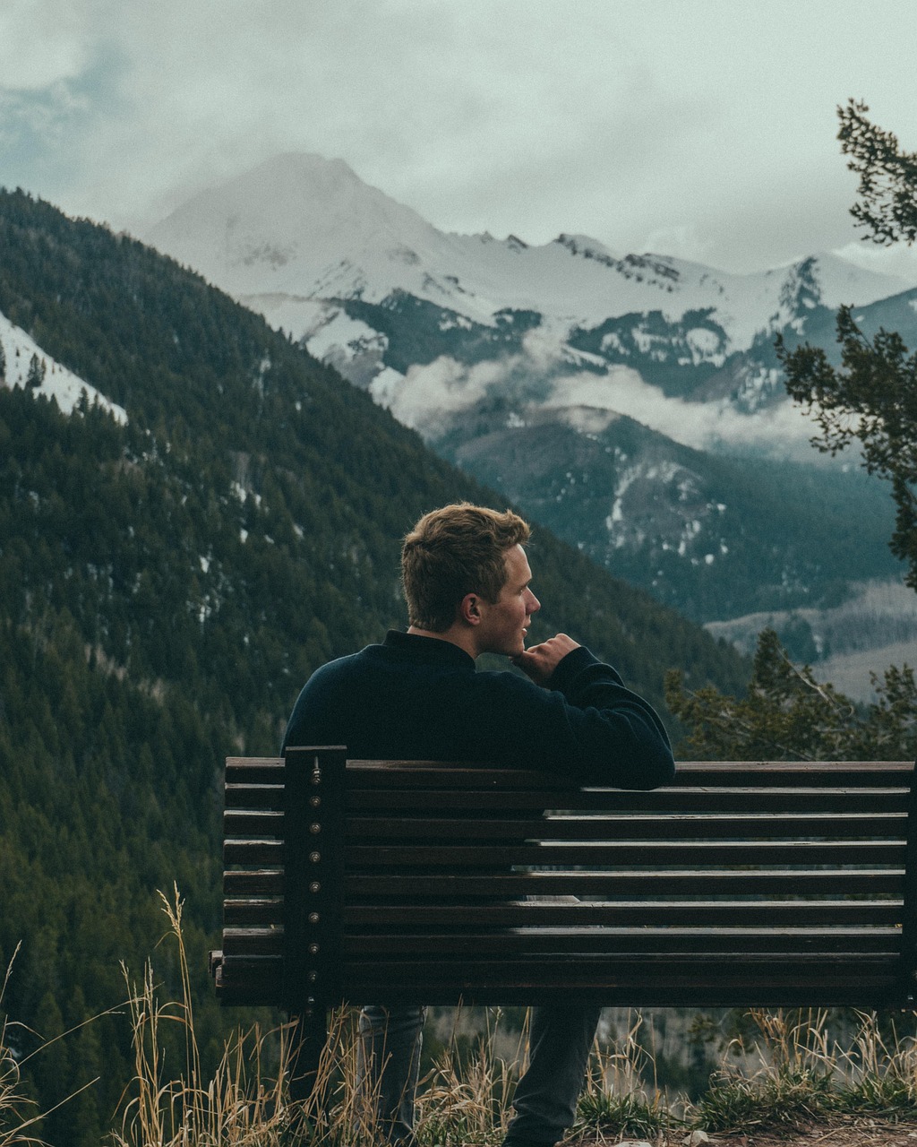 Bench Man Mountains - Free photo on Pixabay - Pixabay