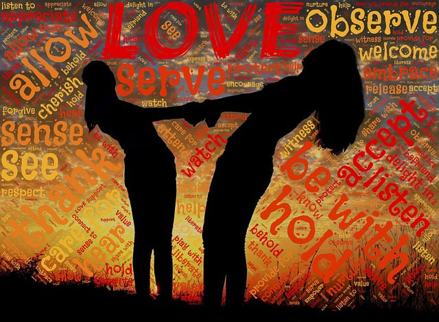 Free love companionship friendship illustration