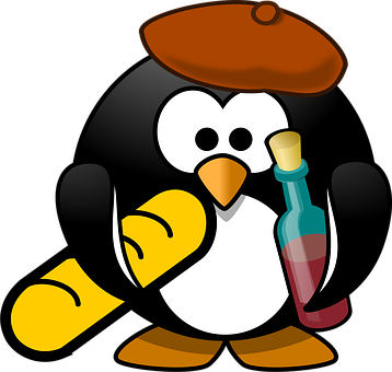Free French Penguin vector and picture