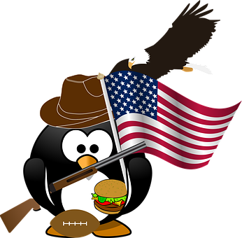Free Penguin Flag vector and picture