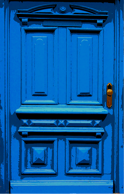 Free door entrance exit illustration