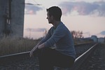 man, person, railway