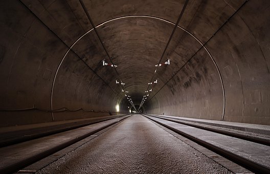 Tunnel, Concrete, Road, Highway