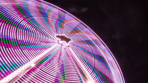 Abstract, Amusement Park, Blur, Bright