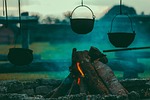 bricks, burning, camping