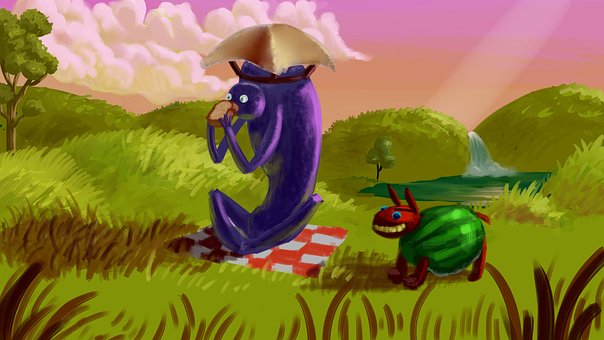 Caracteres, Campo, Dibujos Animados