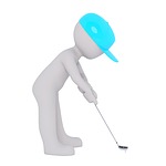 white male, 3d model, isolated