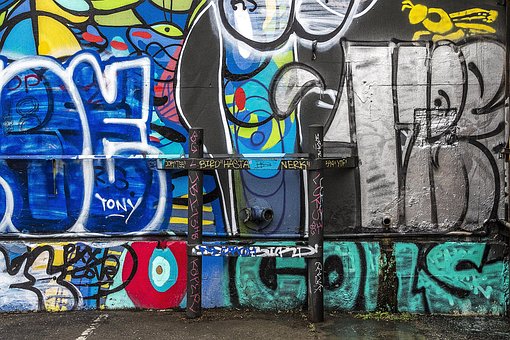 Graffiti, Pozadí, Grunge, Street Art