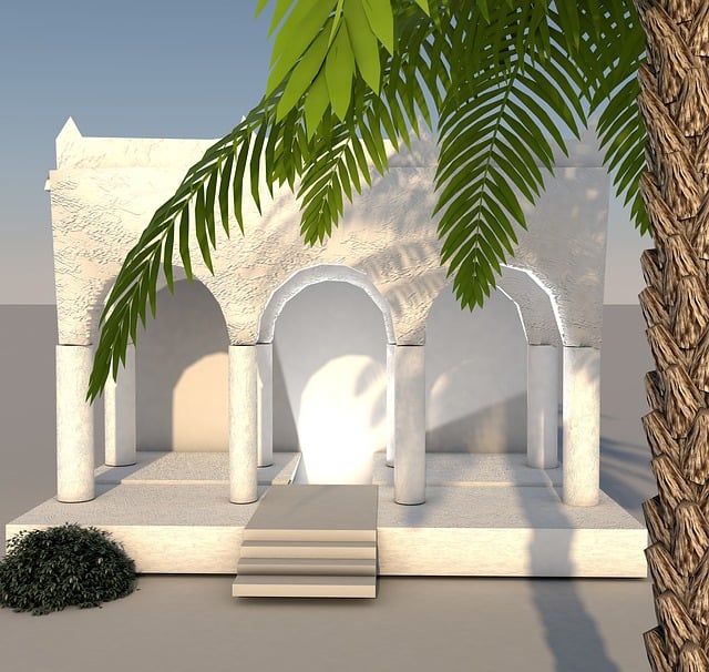 Download free HD stock image of Building Columns Free building columns palm tree illustration