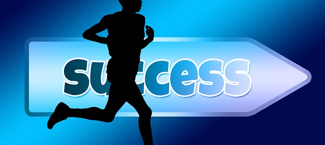 Free success woman run illustration