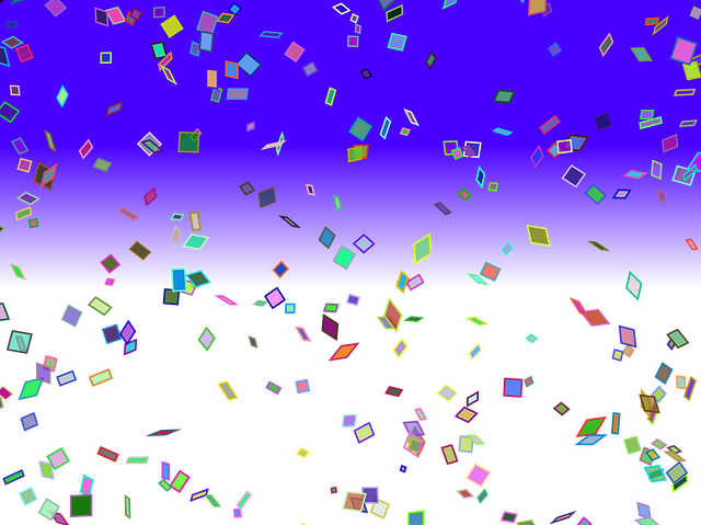 Free effect confetti date of birth illustration
