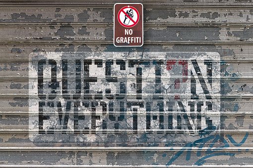 Pozadí, Graffiti, Abstrakt, Grunge, Kov