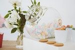 candies, candy station, clear