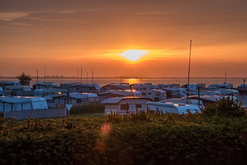 Free Caravan Sunset photo and picture