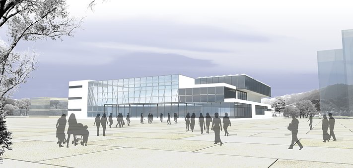 Bibliotheek, Gebouw, Ontwerp, Schetsen