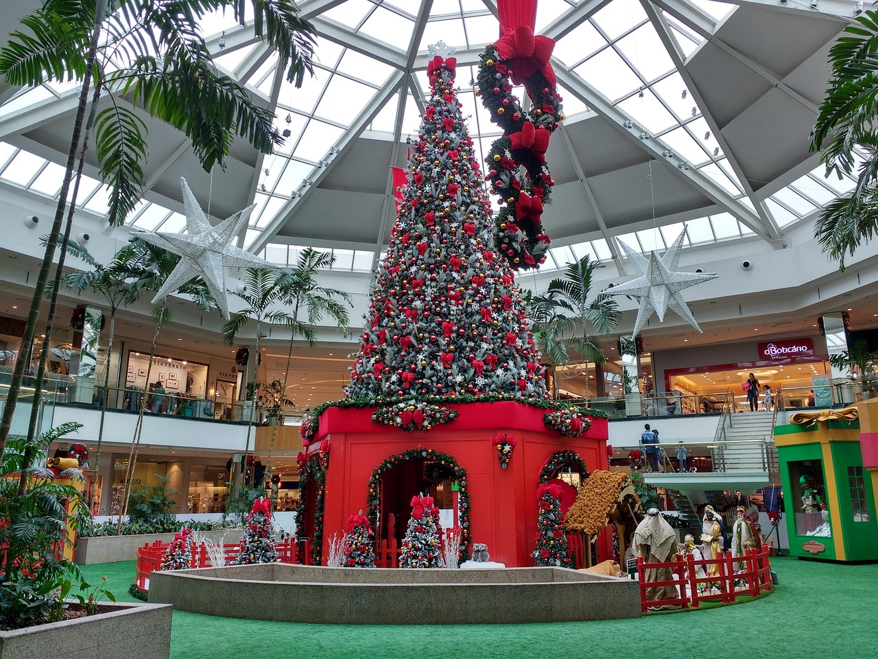 Árbol De Navidad Centro Comercial - Foto gratis en Pixabay