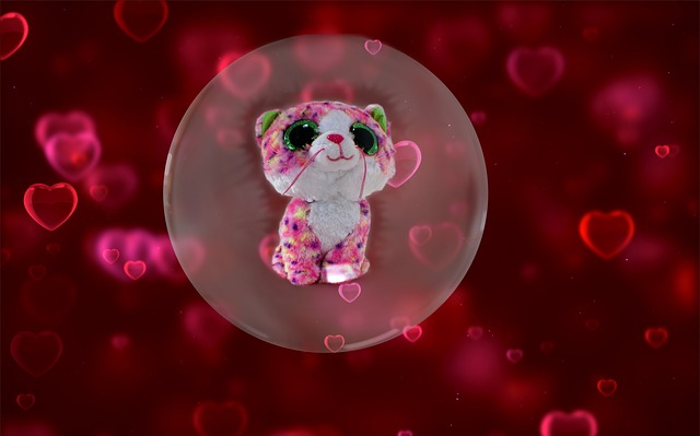 Free glubschi stuffed animal hearts illustration