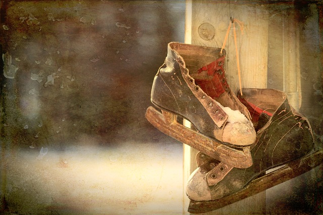 Free ice skates skates vintage illustration