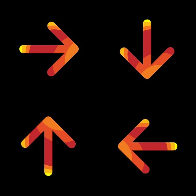 Free arrow direction navigation illustration