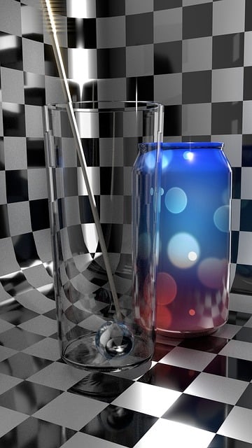 Free glass can container illustration
