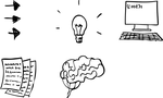 brain, arrows, right