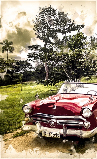 Free cuba oldtimer automobile illustration
