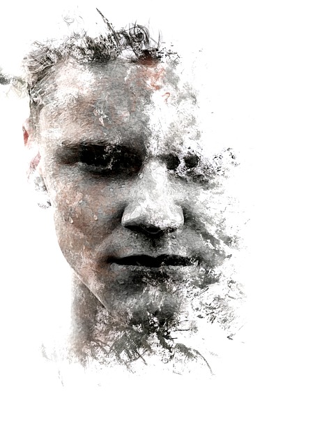 Portraint Omului, Alb-Negru, Photoshop