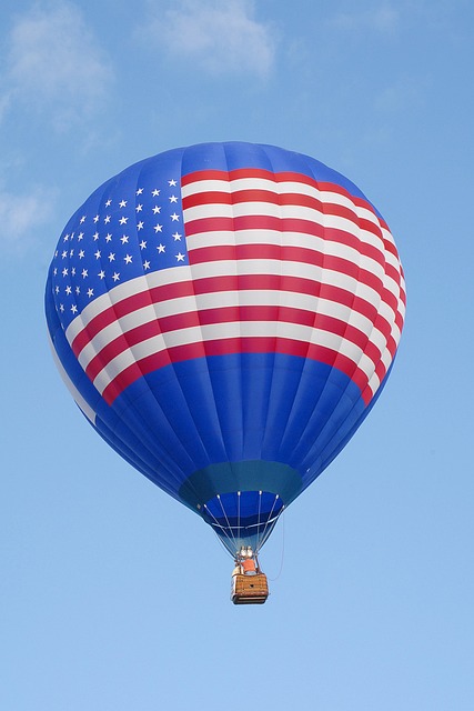 Free Hot Air Balloon American Flag photo and picture
